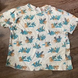 tiger jungle aesthetic zara pocket tee